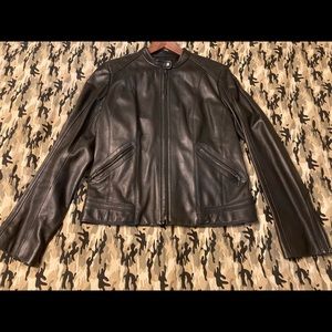 Cole Haan BNWOT lambskin moto jacket, size 10 (fits about a M/L).